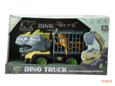 F/P DINOSAUR CAR W/2PCS DINOSAUR