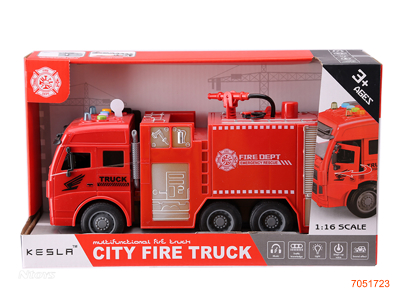 F/P FIRE FIGHTING TRUCK W/LIGHT/SOUND/SPRAY WATER/OPEN/3*AG13 BATTERIES