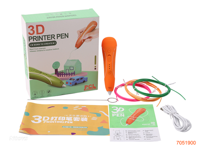 3D PRINT PEN W/5V BATTERY PACK/USB CABLE 2COLOURS