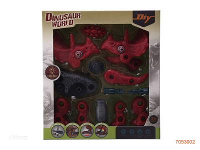 FREE WHEEL ASSEMBLING DINOSAUR W/LIGHT/SOUND/2AG13 BATTERIES