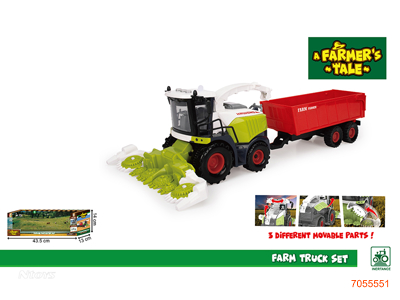 F/P FARM TRUCK W/LIGHT/SOUND W/3*AG13 BATTERIES