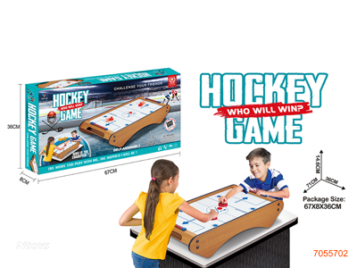 WOODEN HOCKEY TABLE GAME