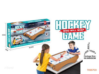 WOODEN HOCKEY TABLE GAME