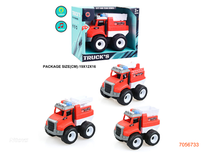 F/P FIRE FIGHTING TRUCK W/LIGHT/SOUND/3*AG10 BATTERIES