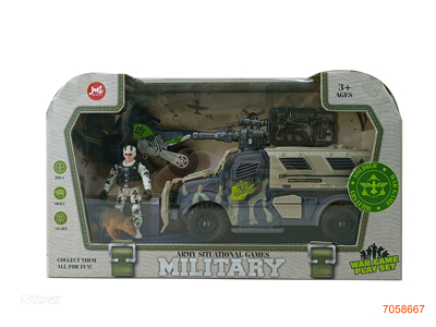 MILITARY SET W/LIGHT/SOUND/3*AG13 BATTERIES