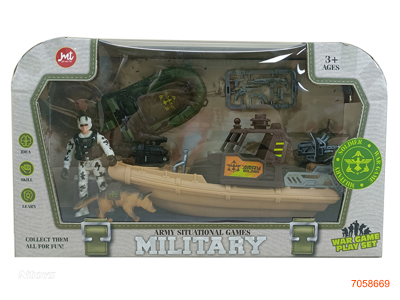 MILITARY SET W/LIGHT/SOUND/3*AG13 BATTERIES