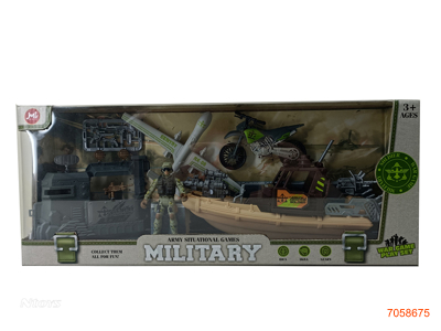 MILITARY SET W/LIGHT/SOUND/3*AG13 BATTERIES