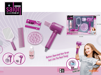 HAIR SALON SET W/O 3*AAA BATTERIES