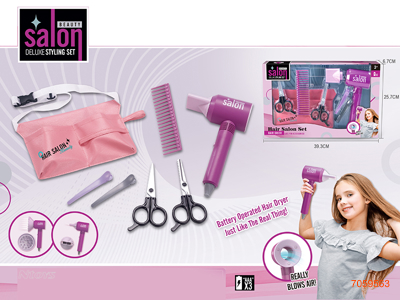 HAIR SALON SET W/O 3*AAA BATTERIES