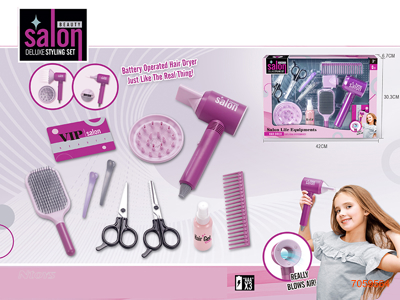 HAIR SALON SET W/O 3*AAA BATTERIES