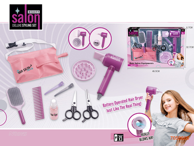 HAIR SALON SET W/O 3*AAA BATTERIES