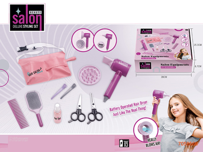 HAIR SALON SET W/O 3*AAA BATTERIES