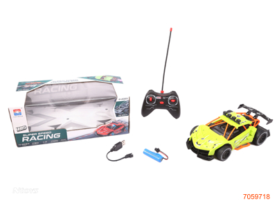 27MHZ 1:16 4 CHANNEL R/C CAR W/LIGHT,W/3.7V BATTERY PACK/USB CABLE,W/O 2*AA BATTERIES IN CONTROLLER 2COLORS