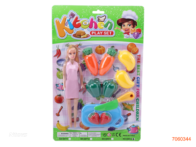 FOOD CUT SET W/DOLL