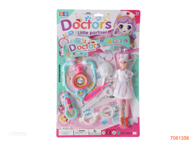 DOCTOR SET W/25CM EMPTY BODY FASHION DOLL