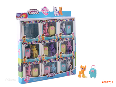 VINYL HORSE 9PCS/DISPLAY BOX