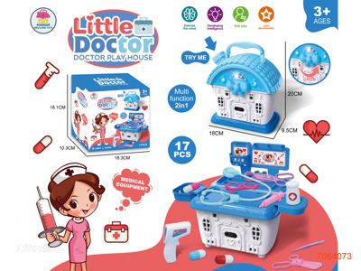 DOCTOR SET W/LIGHT/MUSIC/3AG13 BATTERIES 17PCS