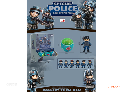 ASSEMBLING SPECIAL POLICE 24PCS/DISPLAY BOX 6ASTD