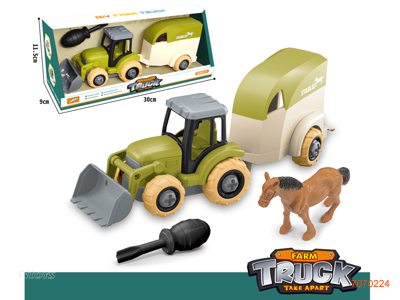 ASSEMBLING FREE WHEEL FARM TRUCK W/1PCS HORSE