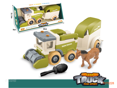 ASSEMBLING FREE WHEEL FARM TRUCK W/1PCS HORSE