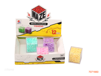 MAZE CUBE 12PCS/DISPLAY BOX 4COLOURS