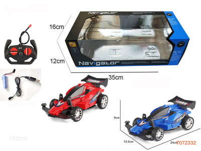 27MHZ 1:16 4CHANNELS R/C CAR W/LIGHT W/3.7V BATTERY PACK IN CAR/USB CABLE W/O 2*AA BATTERIES IN CONTROLLER 2COLOURS