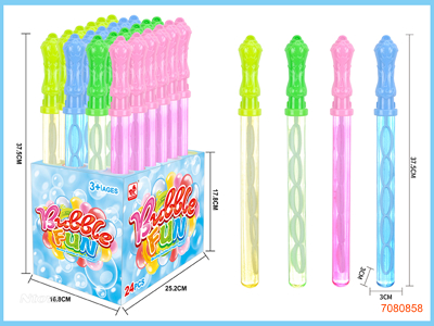 37.5CM 120ML BUBBLE TOYS 24PCS/DISPLAY BOX 4COLOURS