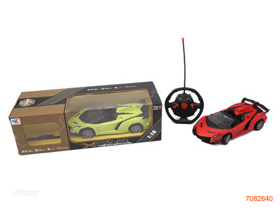 27MHZ 1:18 4CHANNELS R/C CAR W/LIGHT W/O 3*AA BATTERIES IN CAR/2*AA BATTERIES IN CONTROLLER 2COLOURS