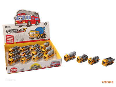 FREE WHEEL CONSTRUCTION ENGINE 16PCS/DISPLAY BOX 4ASTD