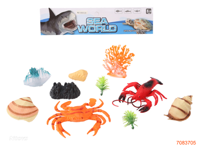 MARINE ANIMAL SET 9PCS