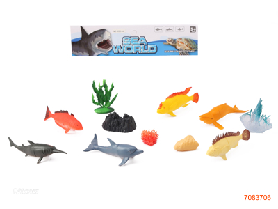 MARINE ANIMAL SET 11PCS