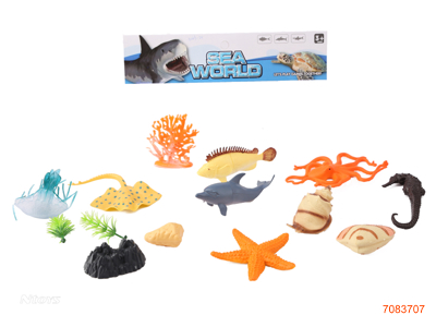 MARINE ANIMAL SET 14PCS