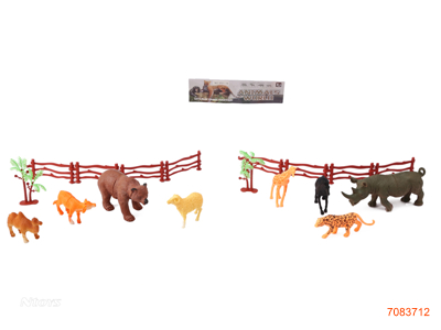 ANIMAL SET 9PCS 2ASTD