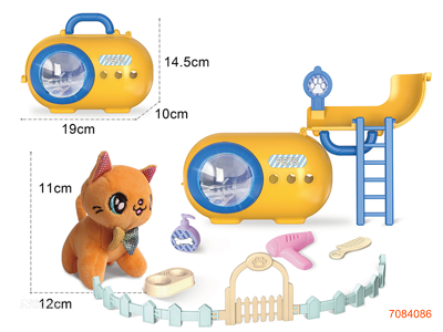 PET CAGE SET W/LIGHT/3*AG13 BATTERIES