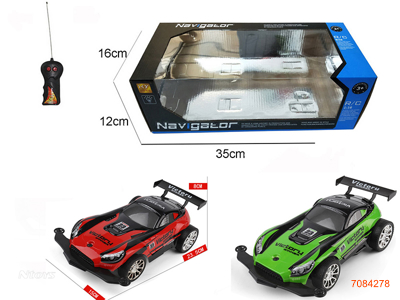 27MHZ 1:16 2CHANNELS R/C CAR W/LIGHT W/O 4*AA BATTERIES IN CAR/2*AA BATTERIES IN CONTROLLER 2COLOURS