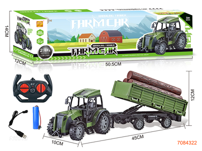 2.4G 4CHANNELS R/C FARM TRUCK W/3.7V BATTERY PACK IN CAR/USB CABLE W/O 2*AA BATTERIES IN CONTROLLER