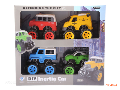 F/P ASSEMBLING CITY CAR 4PCS CAR