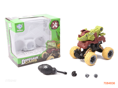 FREE WHEEL ASSEMBLING DINOSAUR CONSTRUCTION ENGINE TRUCK 8ASTD