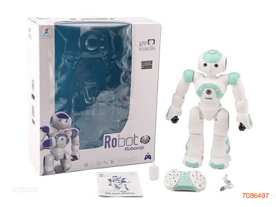 R/C ROBOT W/LIGHT/MUSIC/SOUND/3.7V BATTERY PACK IN ROBOT/USB CABLE W/O 2*AA BATTERIES IN CONTROLLER 4COLOURS