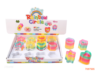 RAINBOW RINGS 12PCS/DISPLAY DOX MORE ASTD MORE COLOURS