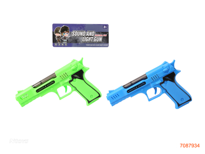 SOUND GUN W/LIGHT/SOUND W/O 2*AA BATTERIES 2COLOURS