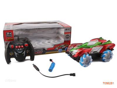 2.4G 7CHANNELS R/C CAR W/LIGHT/3.7V BATTERY PACK IN CAR/USB CABLE W/O 2*AA BATTERIES IN CONTROLLER