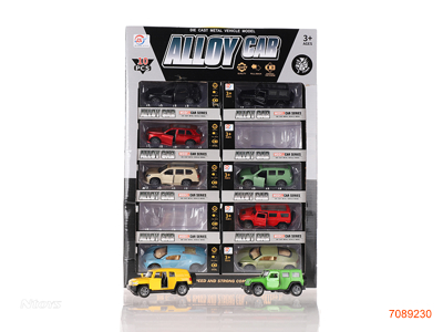 1:43 PULL BACK DIE-CAST CAR 10PCS/DISPLAY BOX 10ASTD