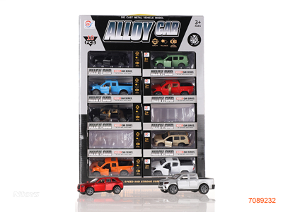 1:38 PULL BACK DIE-CAST CAR 10PCS/DISPLAY BOX 10ASTD