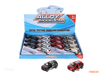 1:48 PULL BACK DIE-CAST CAR 16PCS/DISPLAY BOX 4ASTD