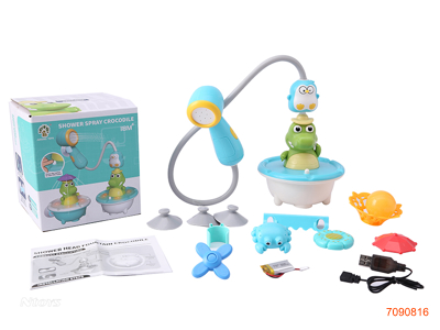 BATH TOYS W/LIGHT/SPRAY WATER/3.7V BATTERY PACK/USB CABLE