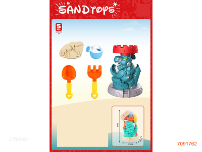 BEACH TOYS 5PCS 2COLOURS