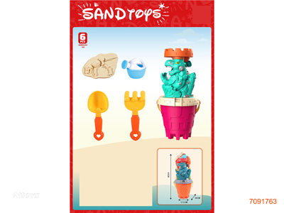 BEACH TOYS 6PCS 2COLOURS