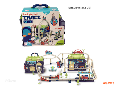 TRAIN TRACK W/MUSIC W/O 2*AAA BATTERIES IN TRAIN 127PCS