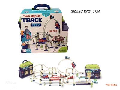 TRAIN TRACK W/MUSIC W/O 2*AAA BATTERIES IN TRAIN 142PCS